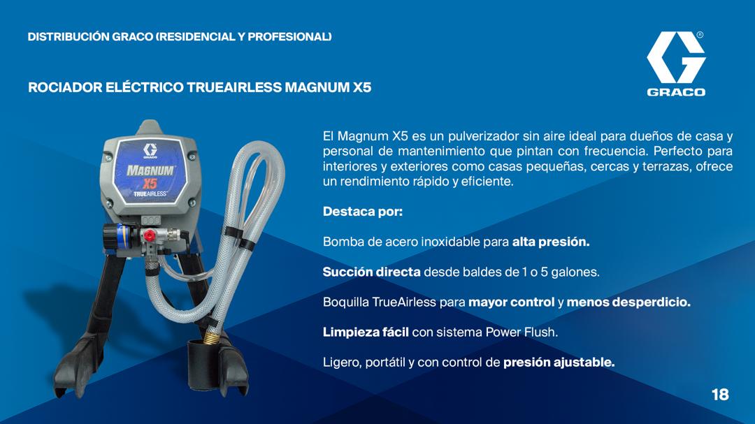 Maquina de Pintar Pulverizador electrico TrueAirless GRACO Magnum Sprayer X5